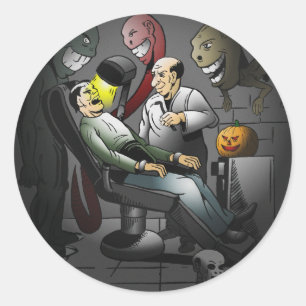 A Halloween night at the dentist Sticker
