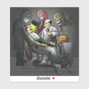 A Halloween night at the dentist Sticker