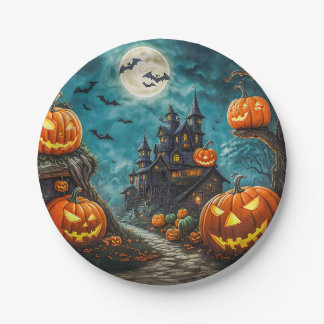 A Halloween Party Paper Plate