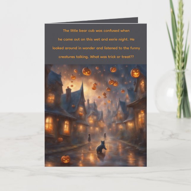 A Halloween Story greeting Card  (Front)