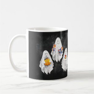 A Halloween-themed watercolor print mug 