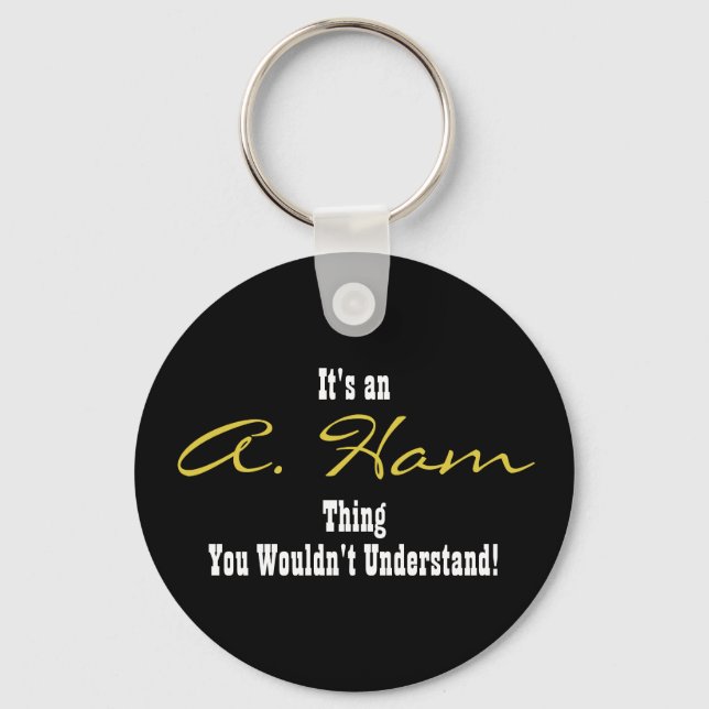 A. Ham Keychain (Front)
