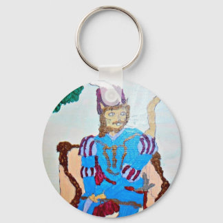 A handsome gentleman cat key ring