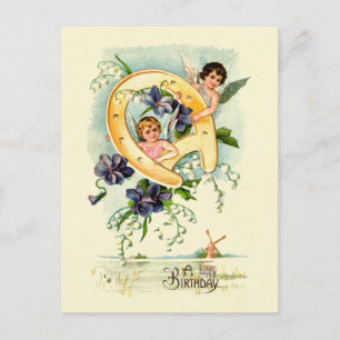 A Happy Birthday Cherub Greeting Postcard