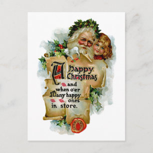 A Happy Christmas Holiday Postcard