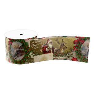 A Happy Christmas Tide Grosgrain Ribbon