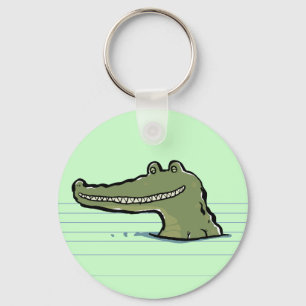 A happy crocodile key ring