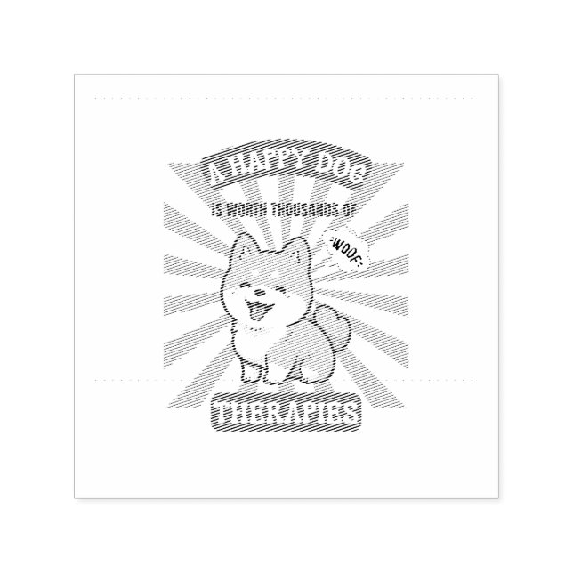 A Happy Dog Shiba cute dog Self-inking Stamp (Design)