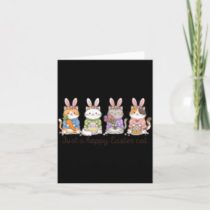 a Happy Easter Cat Cute Cat Lover Bunny Easter Day Card