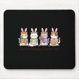 a Happy Easter Cat Cute Cat Lover Bunny Easter Day Mouse Mat