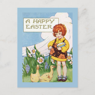 "A Happy Easter" Vintage Holiday Postcard