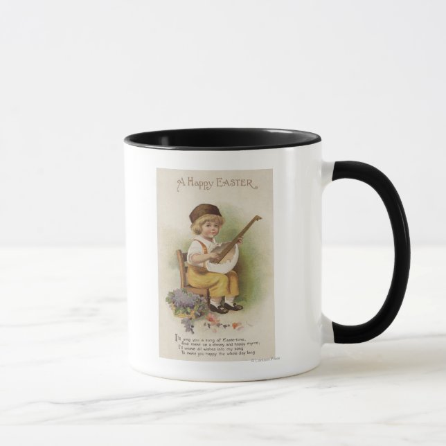 A Happy EasterBoy with Egg Shell Guitar Mug (Right)