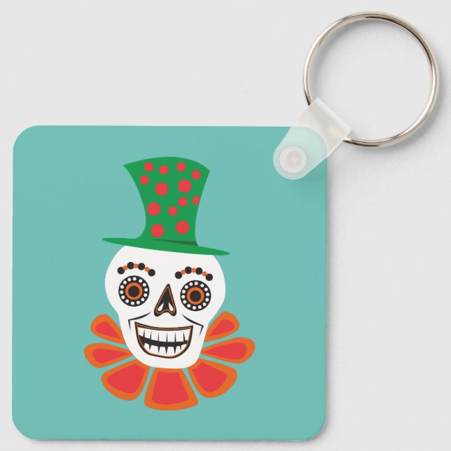 a happy face key ring (Back)