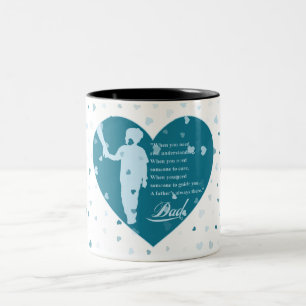 A happy father's day message Two-Tone coffee mug