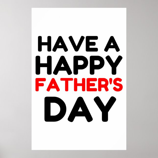 A Happy Fathers Day Poster (Front)