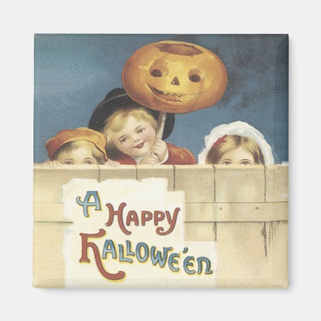 A Happy Halloween Vintage Magnet (Front)