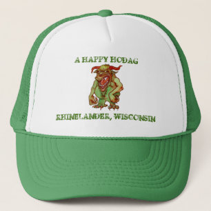 A Happy Hodag Rhinelander Wisconsin Fun Hat Caps