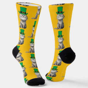 A happy Irish Cat Socks