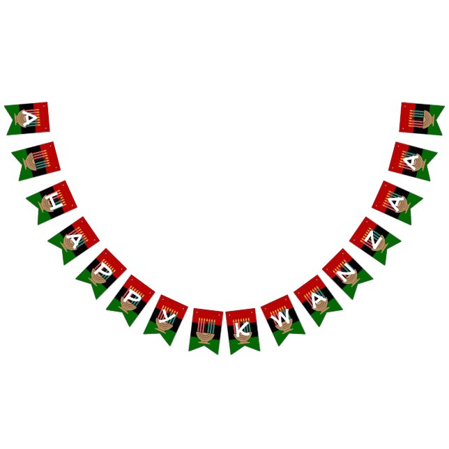 A HAPPY KWANZAA Pan African Bunting (All)