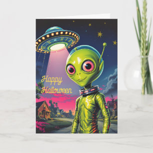 A Happy Little Alien Halloween Card