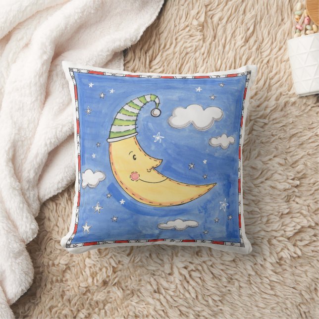 A Happy Moon  Cushion (Blanket)