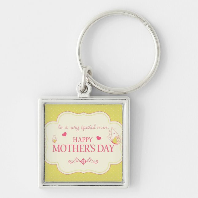 A Happy Mother's Day Greeting Card Key Ring (Front)