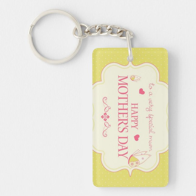 A Happy Mother's Day Greeting Card Key Ring (Front)