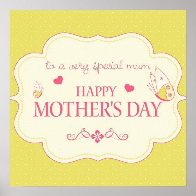 A Happy Mother's Day Greeting Card Poster (Front)