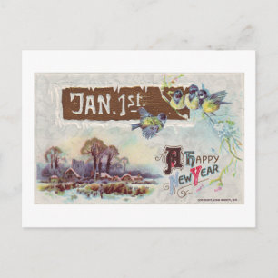 A Happy New Year Holiday Postcard