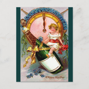 A Happy New Year Holiday Postcard