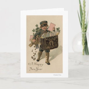 A Happy New YearIrish Mail Boy Holiday Card