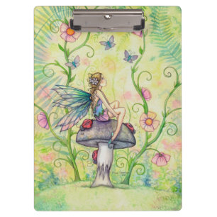 A Happy Place Fairy and Ladybug Fantasy Art Clipboard
