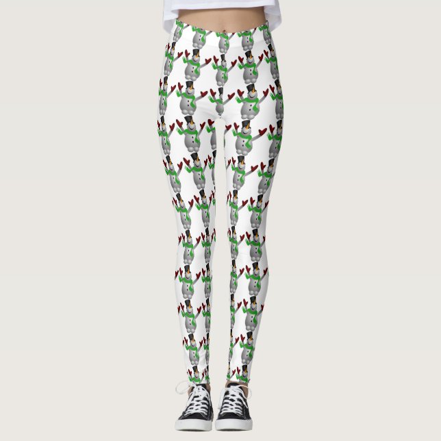 A Happy Snowman Leggings (Front)