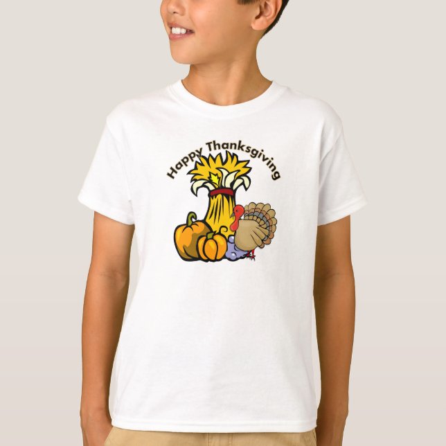 A Happy Thanksgiving Day T-Shirt (Front)