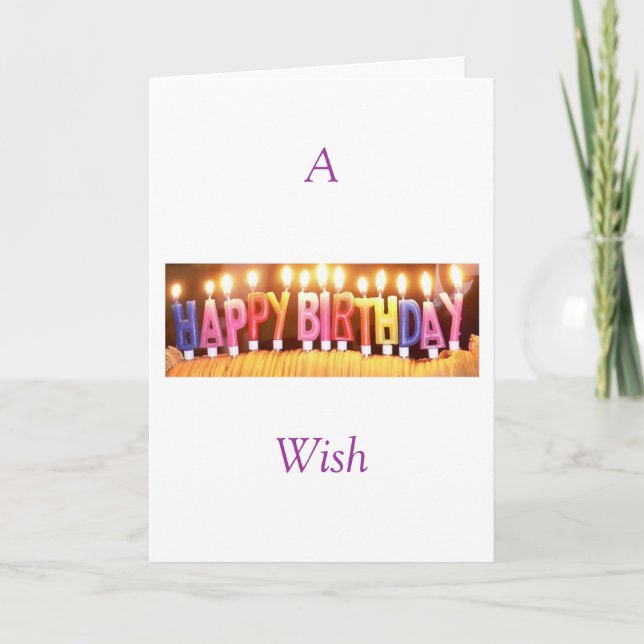 A Happybirthday Wish Card (Front)
