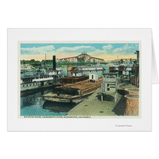 A Harbour Shipping Scene on Sacramento River (Front Horizontal)