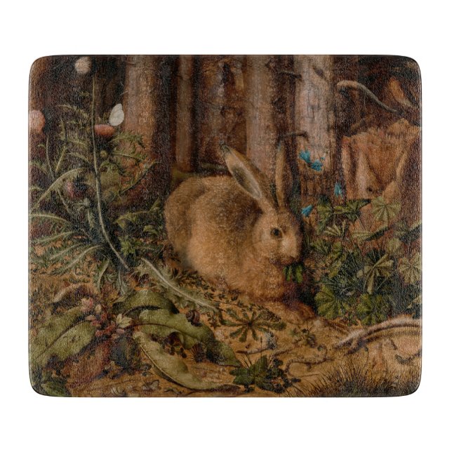 A Hare in the Forest (by Hans Hoffmann) Cutting Board (Front)