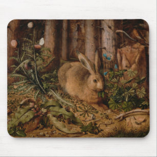 A Hare in the Forest (by Hans Hoffmann) Mouse Mat