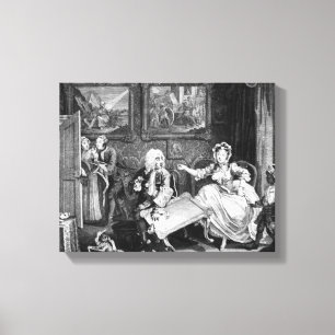 A Harlot's Progress, plate II, Quarrels Canvas Print