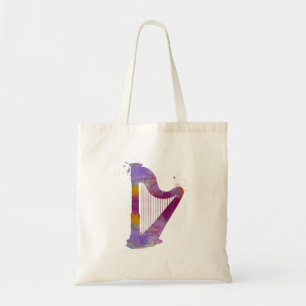 A harp tote bag