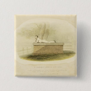 A Harrow School Boy (1805) - Lord Byron (1788-1824 15 Cm Square Badge