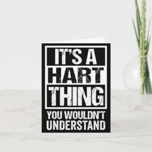 A hart thing wouldn't understand surname last name card