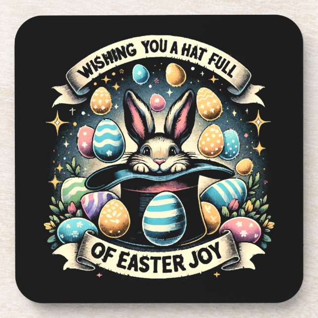 A Hat full of Easter Joy Coaster (Front)
