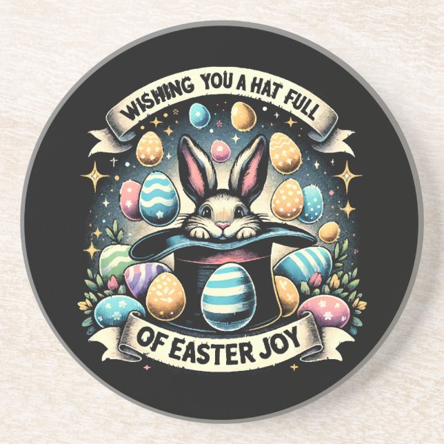 A Hat full of Easter Joy Coaster (Front)