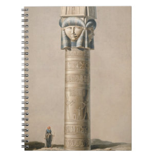 A Hathor headed pillar at Dendarah, illustration ' Notebook