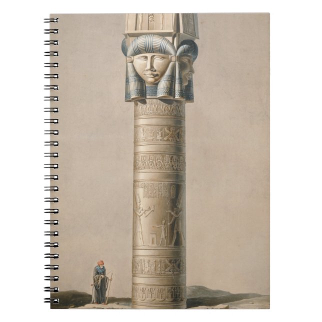 A Hathor headed pillar at Dendarah, illustration ' Notebook (Front)