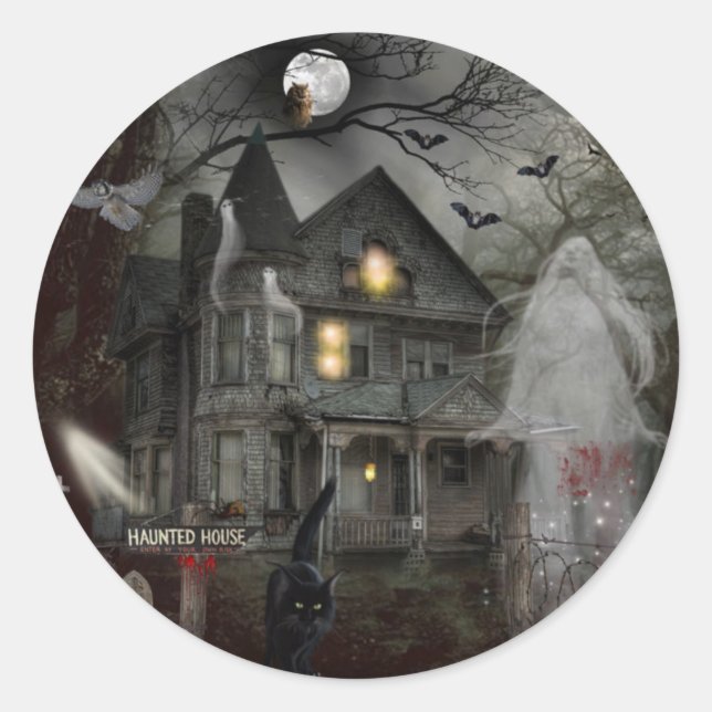 A Haunted Tale Classic Round Sticker (Front)