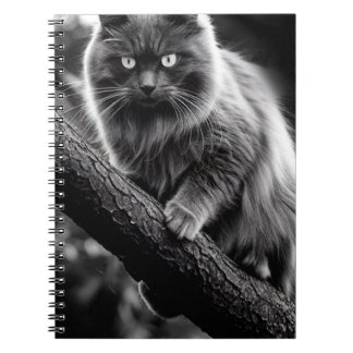 A Haunting Gaze Of A Night Cat Notebook