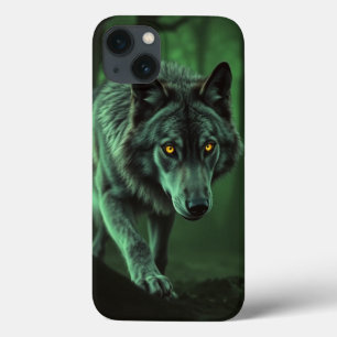 A Haunting Gaze Of A Night Wolf iPhone 13 Case