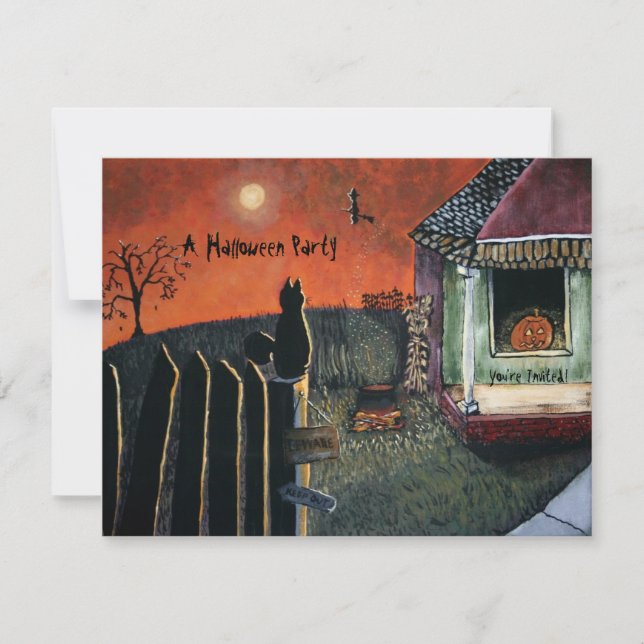 A Haunting Halloween Invitation (Front)